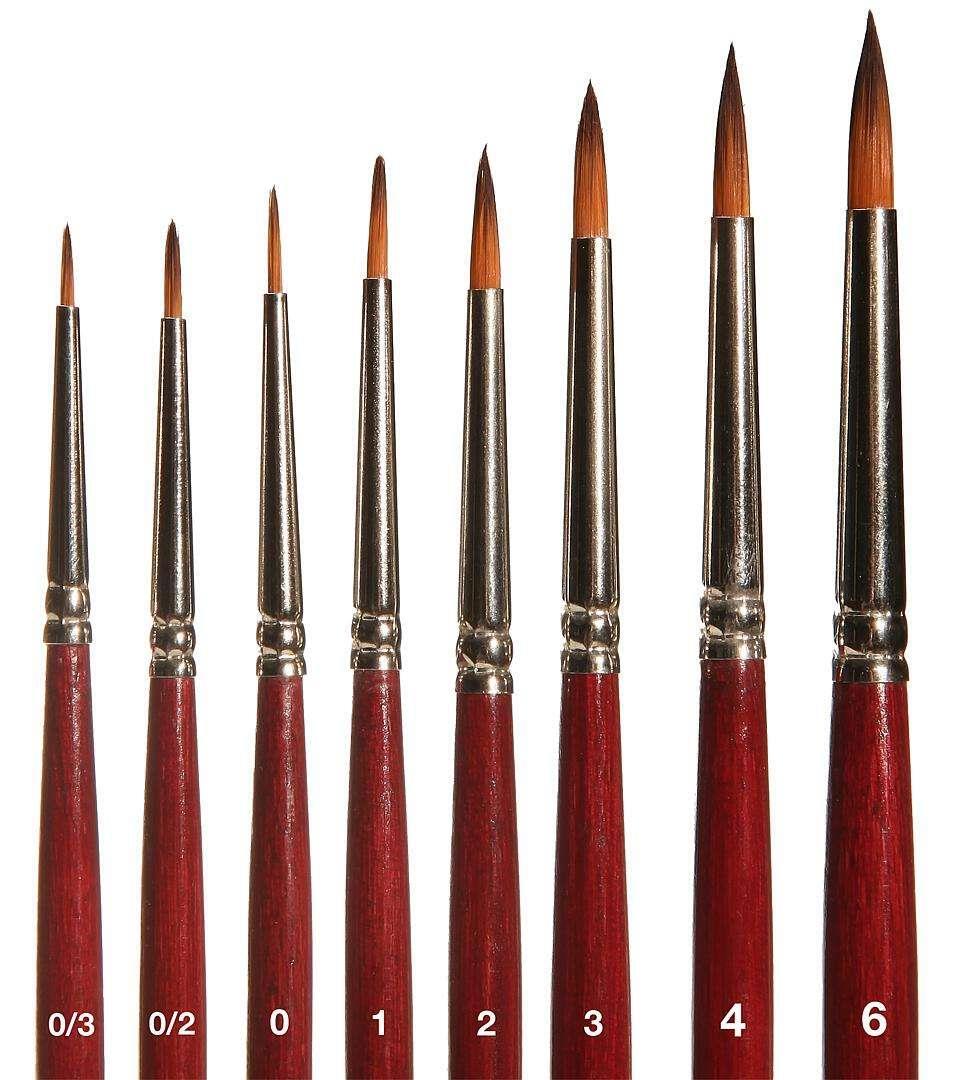 Faller 172110 Pinsel-Set, Rundpinsel mit brauner Spitze