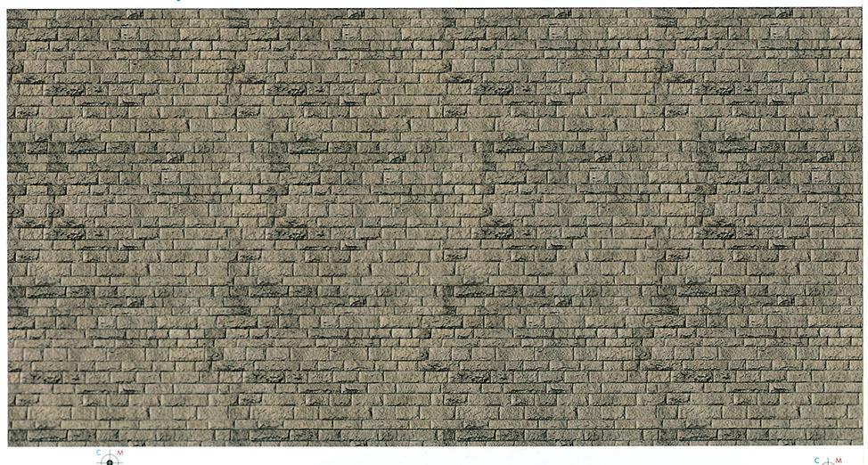 Vollmer 47368 N Mauerplatte Haustein natur aus Karton,25 x 12,5 cm,