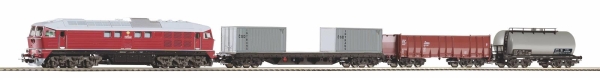 Piko 97935 Start-Set mit Bettung BR 130 CSD + 3 Güterwagen