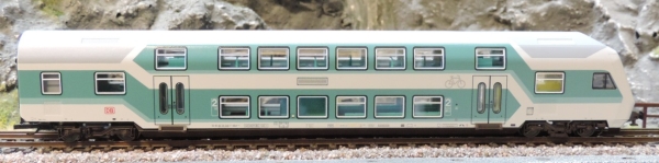 Tillig 16802 Doppelstock-Steuerwagen 2. Klasse DBbzf 761.2 der DB AG, Epoche V