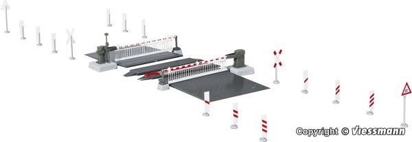 Viessmann 5104 H0 Bahnschranke mit Behang, vollautomatisch