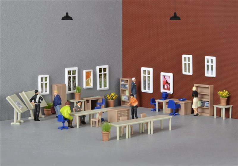 Kibri 38655 H0 Deko-Set Möbel für technisches Büro