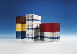 Kibri 10924 H0 20-Fuß-Container, 6 Stück