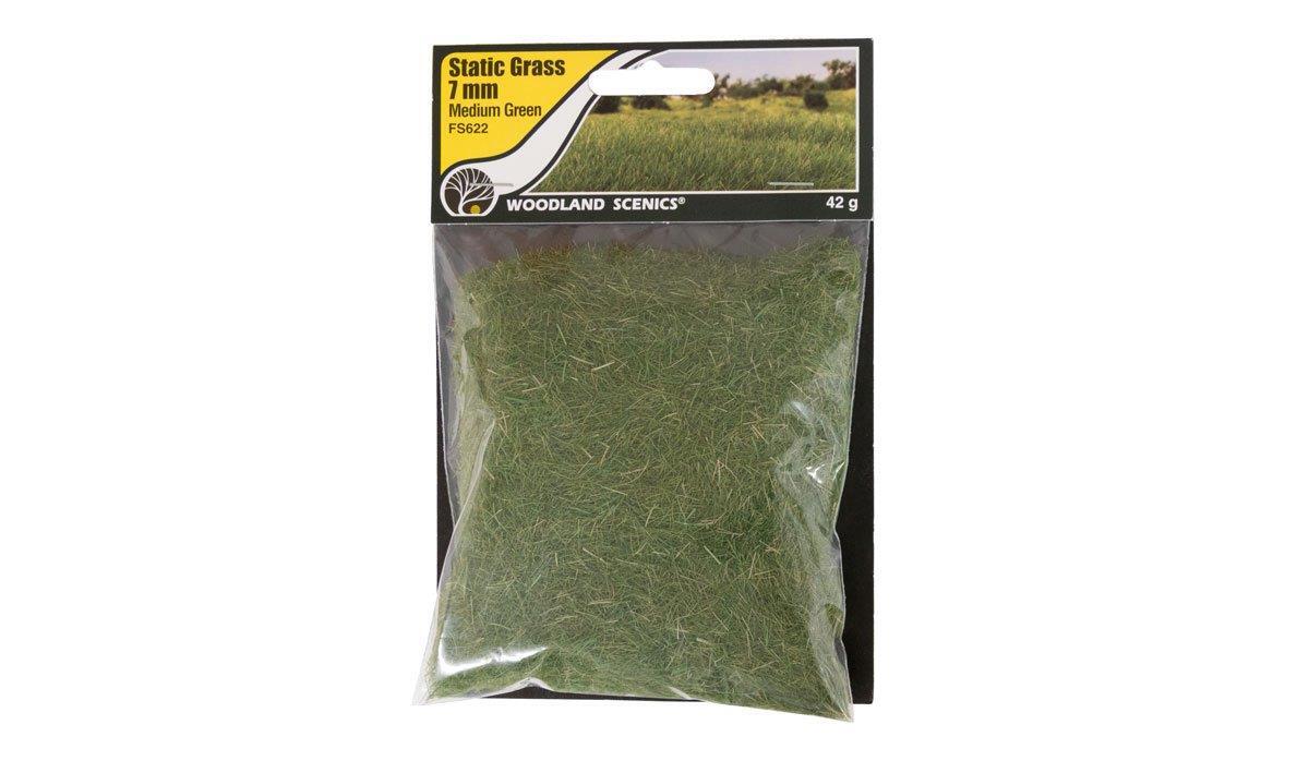 Woodland FS622 stehendes Gras 7mm mittelgrün