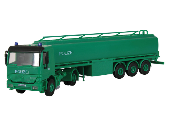 Kibri 18801 H0 Polizei MB ACTROS Tankzug **Auslauf**