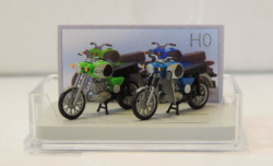 Kres 10251 2 Motorräder MZ TS 250, grün und blau