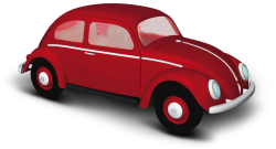 Busch 52901 VW Käfer Brezelfenster rot