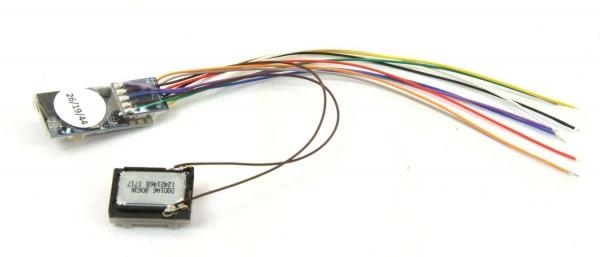 ESU 58813 LokSound 5 DCC/MM/SX/M4 "Leerdecoder", Kabel Einzellitzen, mit Lautsprecher 11x15mm