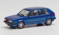 Herpa 430838 VW Golf II GTI m. Sportflg. bl