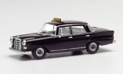 Herpa 095686 MB 200 Heckflosse, Taxi schwar