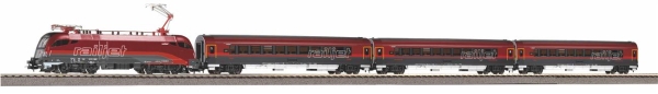 Piko 57178 Sartset E-Lok Railjet ÖBB mit Bettungsgleis