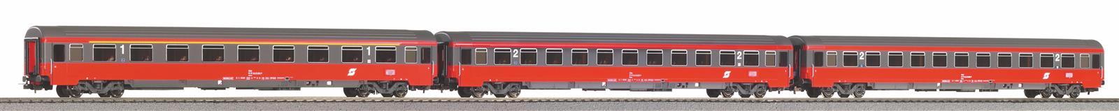 Piko 58225 3er Set Schnellzugwagen Eurofima ÖBB