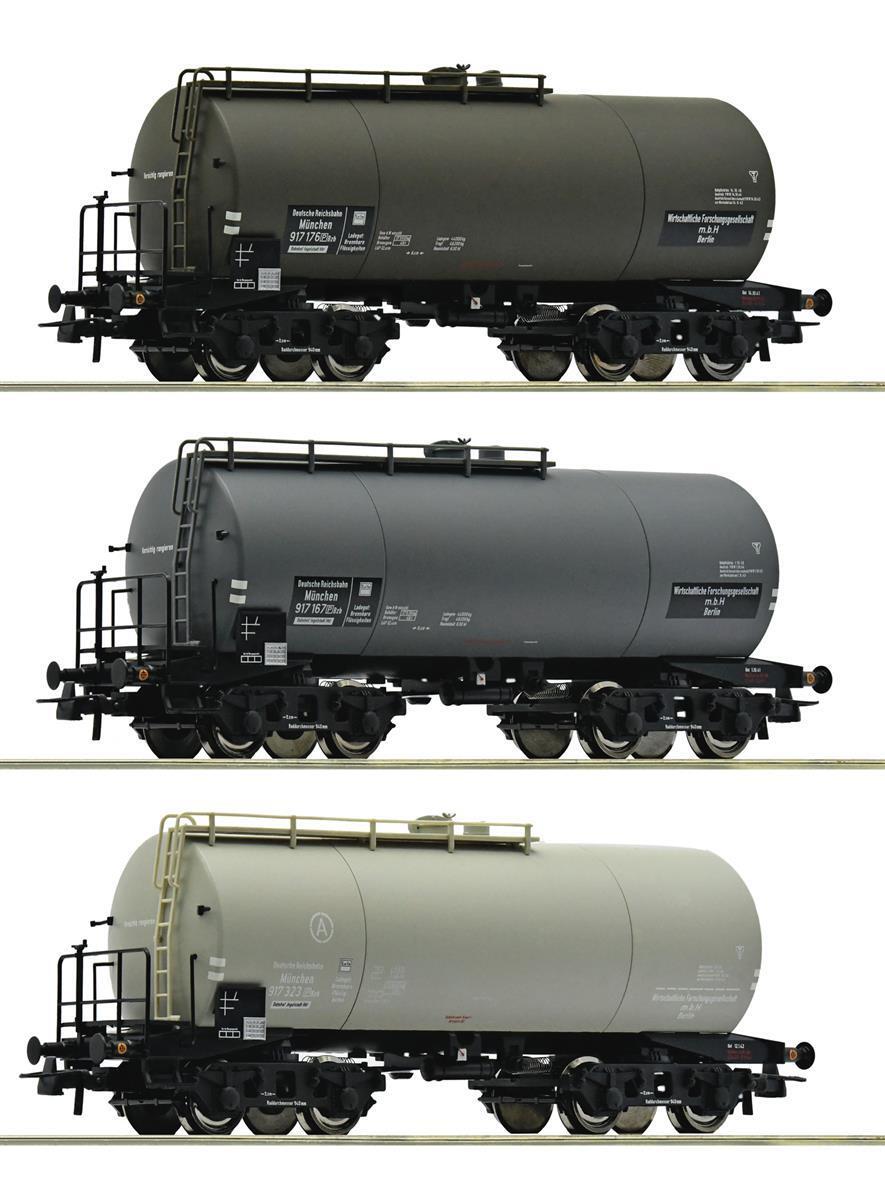 Roco 76015 3-tlg. Set: Kesselwagen DRG