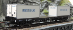 Roco 76714 Rungenwagen mit States Lines Container NS