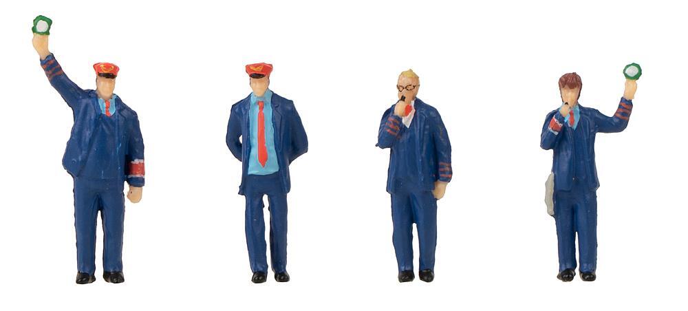 Faller 180237 Figuren-Set mit Sound-Effekt Bahnpersonal & Schaffnerpfiff