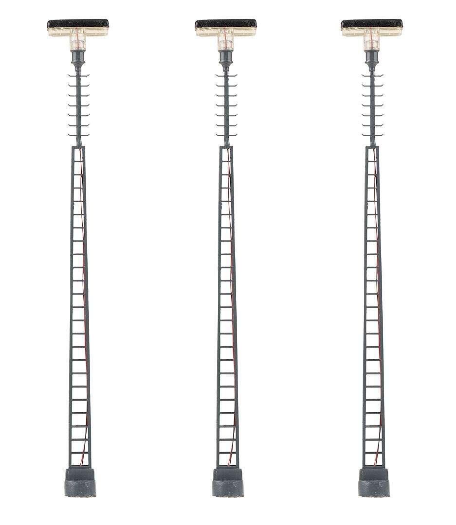 Faller 180110 LED-Gittermast-Aufsatzleuchte, kaltweiß, 3 Stück
