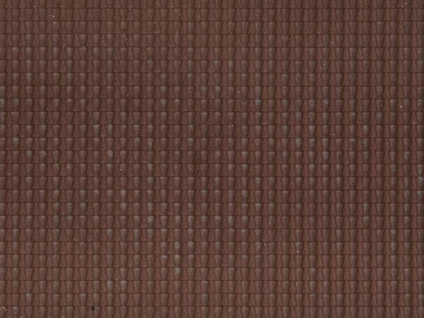 Noch 60351 3D-Strukturfolie Dachpfanne - dunkelrot, 28 x 10 cm