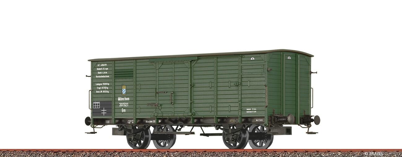 Brawa 49825 Gedeckter-Gueterwagen-Gm-KBayStsB