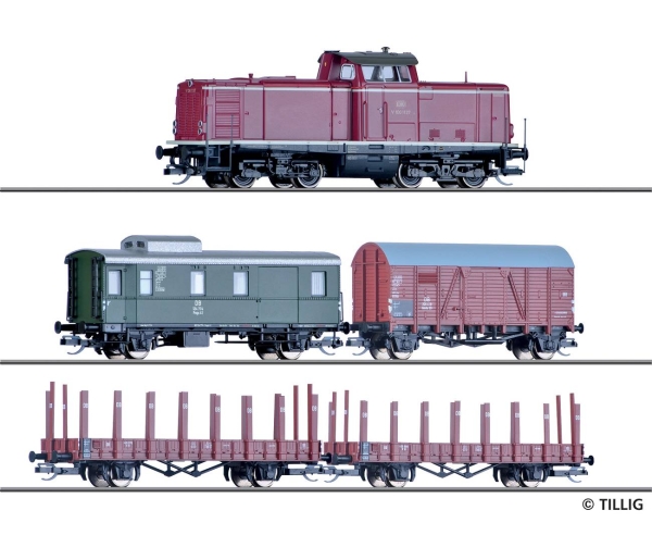 Tillig 01213 Einsteigerset-Güterzug mit Modellgleisoval der DB, Ep. III