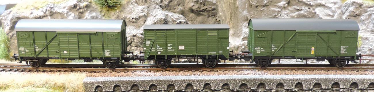 Tillig 70050 Güterwagenset „Bauzugwagen“ der DR