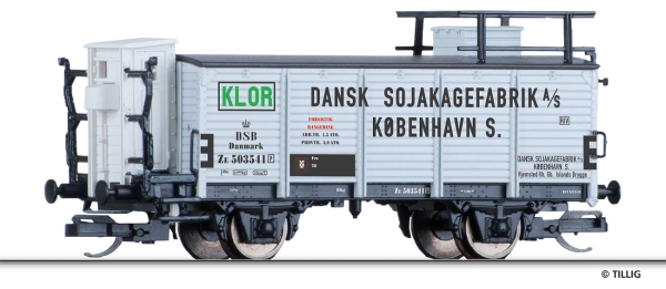 Tillig 95893 Flüssiggaswagen „Dansk Sojakagefabrik Kobenhavn“, eingestellt bei der DSB, Ep. III