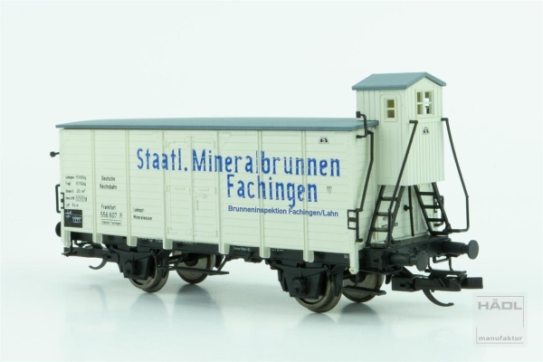 Hädl 113952-01 Wärmeschutzwagen "Staatl. Fachingen" mit hochliegendem Bremserhaus, DR