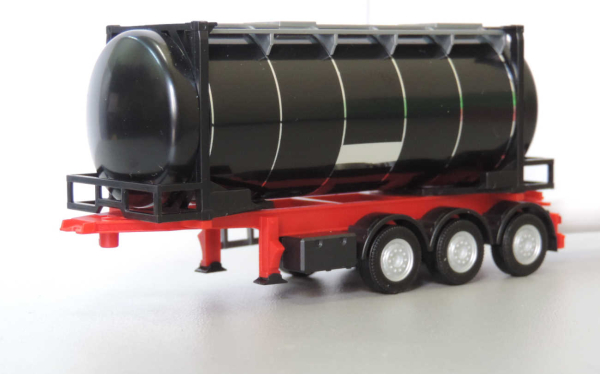 Herpa 076678-002 26 ft. Containerchassis mit Swapcontainer, schwarz