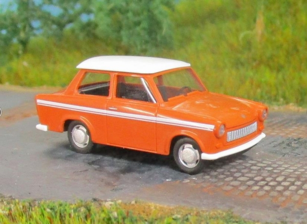 Modell-Car Zenker 03335 IFA Trabant P 601 braun/weiß "Alltagsedition" 1:87