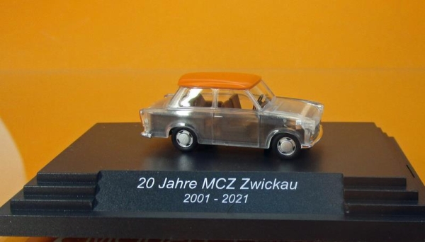 Modell-Car Zenker 03-337 IFA Trabant P 601 20 Jahre MCZ transparent 1:87