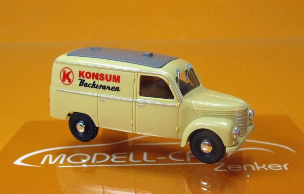 Modell-Car Zenker 03-253 IFA Framo - Barkas V 901/2 Kasten " Konsum Backwaren "