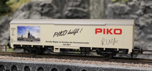 Piko 72217 Benefiz-Wagen Gedeckter Güterwagen "Unwetter-Katastrophe 2021"