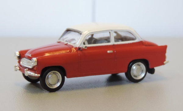 Brekina 27457 Skoda Octavia rot, weiss, 1960,