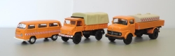 Schuco 452655600 3er-Set Kommunal VW T2, Unimog 404, MB...