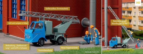 Auhagen 40504 Multicar M22 Drehleiter