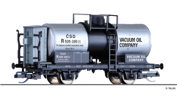 Tillig 95869 Kesselwagen „VACUUM OIL COMPANY“, eingestellt bei der CSD, Ep. II
