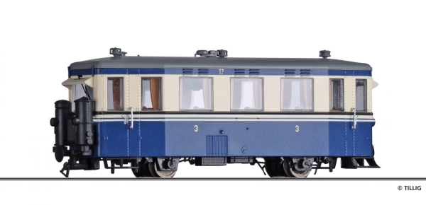 Tillig 02947 Triebwagen T7 der Mittelbadischen Eisenbahn-Gesellschaft (MEG), Ep. III -FORMVARIANTE-