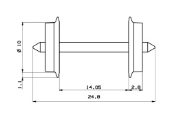 Roco 40178 Wechselstrom-Radsatz