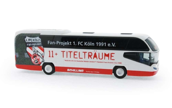 Rietze 67138 Neoplan Cityliner 07 Schilling Reisen - Fanbus 1.FC Köln
