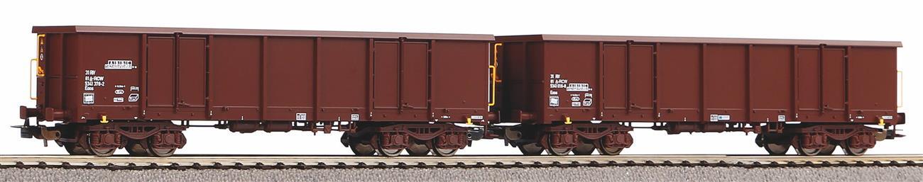 Piko  58237 2er Set Offener Güterwagen Eaos ÖBB VI mit Sandbeladung