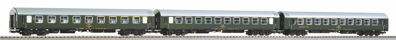 Piko  58247 3er Personenwagen-Set Y-Wagen D 250 "Zapadni" CSD IV
