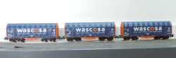 Roco 76009 3-tlg. Set: Schiebeplanenwagen, Wascosa