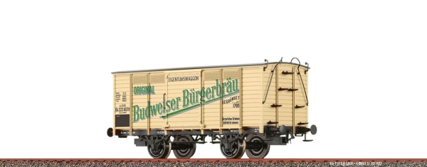 Brawa 48041 H0 Gedeckter-Güterwagen-Gb-Budweiser-Bürgerbräu- K.K.St.B.