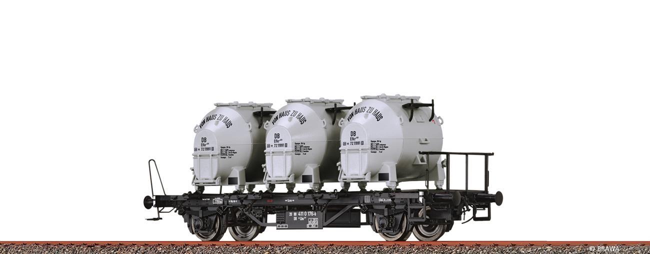 Brawa 50601  Behältertragwagen Lbs 577 der DB, mit Efkr 401 "Von Haus zu Haus"