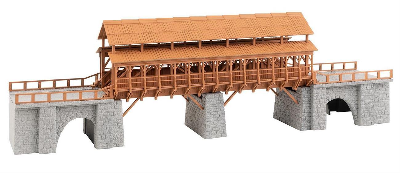 Faller 120527 Eisenbahn-Holzbrücke