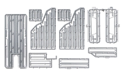 Busch 1999 Super-Dachrinnen-Set H0