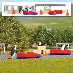 Busch 7924 A-Set: Pinguine Seifenkisten