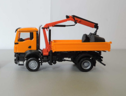 Herpa 314671 MAN TGS NN Dreiseitenkipper mit Ladekran und...