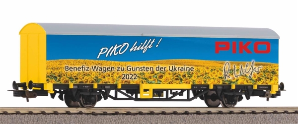 Piko 72227 Benefiz-Wagen Gedeckter Güterwagen "Ukraine 2022