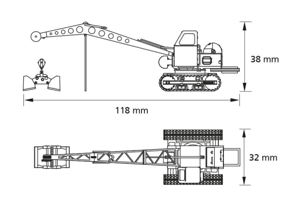 Auhagen 41673 Raupenkran RK3