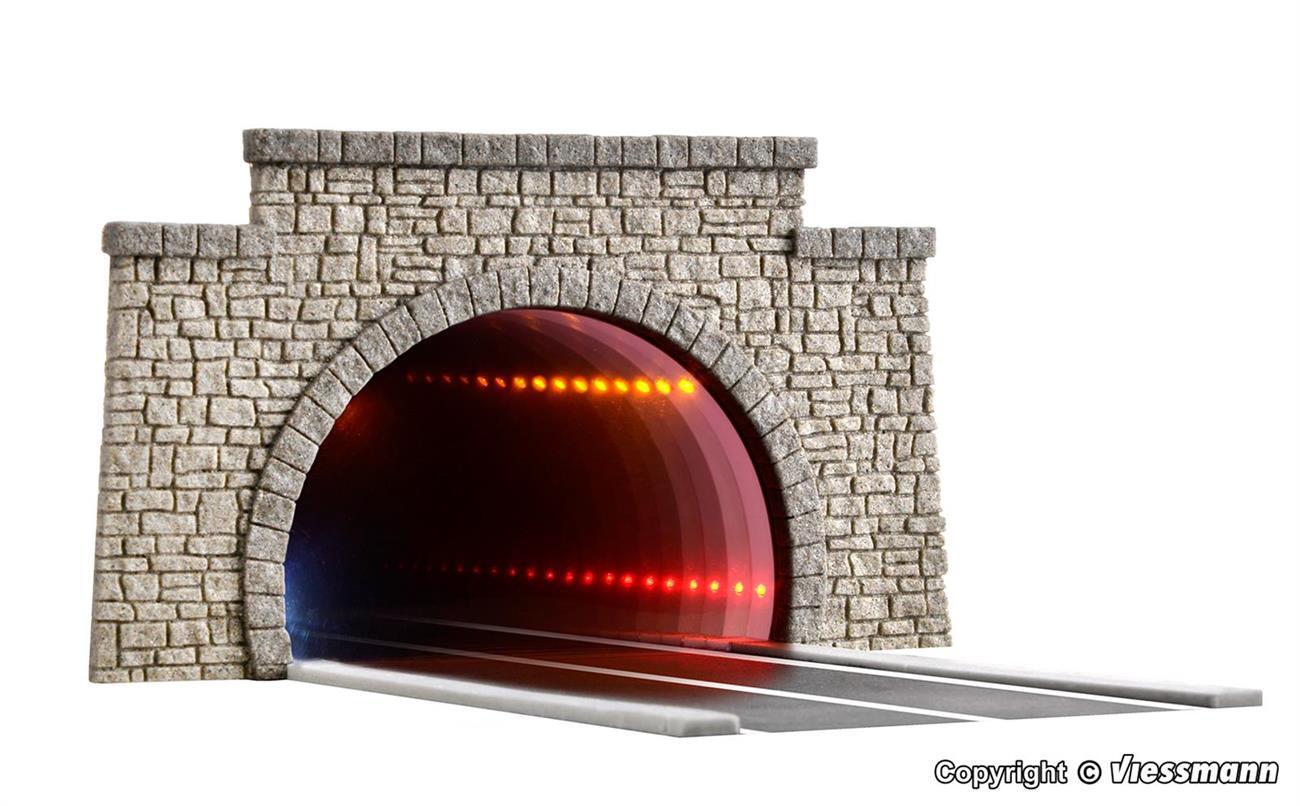 Viessmann 5097 Straßentunnel klassisch, mit LED Spiegeleffektund Tiefenwirkung